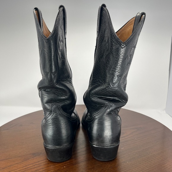 Ariat A2-STAMPEDE Boots Men's 9 Black Leather Pull On Cowboy Western 34228 - Picture 5 of 16